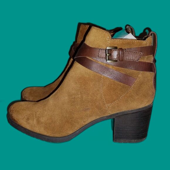 Sam Edelmen Women's Ankle Boots Hannah Chelsea Brown Suede Leather Size 10 - Picture 1 of 13
